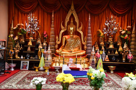 Lao Buddha Ariyamedtaram Temple in Morris, Connecticutのeditorial素材