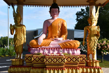 Lao Buddha Ariyamedtaram Temple in Morris, Connecticutのeditorial素材