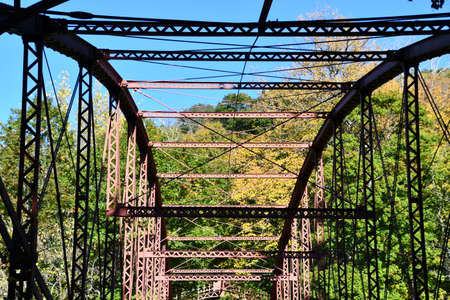 Bridge at Lovers Leap State Park in New Milford, Connecticutの写真素材