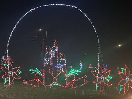 2020 Fantasy of Lights show at Lighthouse Point Park in New Haven, Connecticutの写真素材