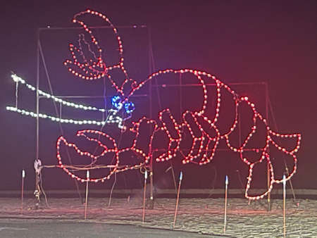 2020 Fantasy of Lights show at Lighthouse Point Park in New Haven, Connecticutの写真素材