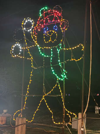 2020 Fantasy of Lights show at Lighthouse Point Park in New Haven, Connecticutの写真素材