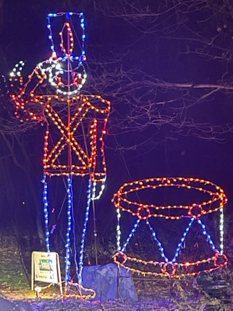 2020 Fantasy of Lights show at Lighthouse Point Park in New Haven, Connecticutの写真素材