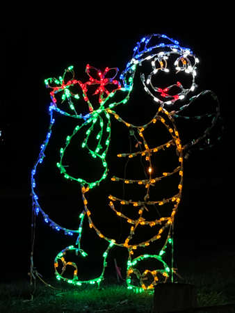 2020 Fantasy of Lights show at Lighthouse Point Park in New Haven, Connecticutの写真素材