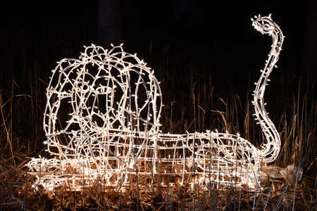 2020 Festival of Silver Lights at Hubbard Park in Meriden, Connecticutの写真素材