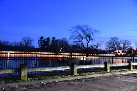 2020 Festival of Silver Lights at Hubbard Park in Meriden, Connecticutの写真素材