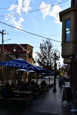 Downtown Portsmouth in New Hampshireの写真素材