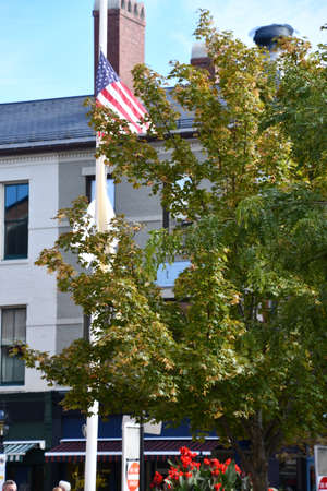 Downtown Portsmouth in New Hampshireの写真素材