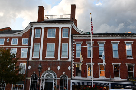Downtown Portsmouth in New Hampshireの写真素材