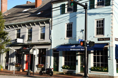 Downtown Portsmouth in New Hampshireの写真素材