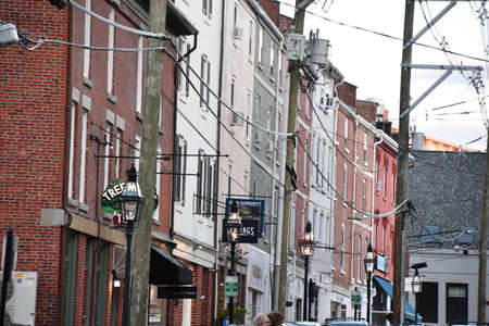 Downtown Portsmouth in New Hampshireの写真素材