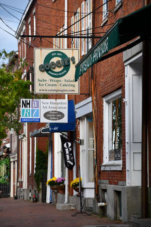 Downtown Portsmouth in New Hampshireの写真素材