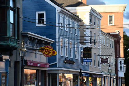 Downtown Portsmouth in New Hampshireの写真素材