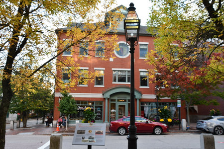 Downtown Portsmouth in New Hampshireの写真素材