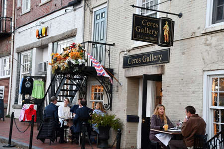 Downtown Portsmouth in New Hampshireの写真素材