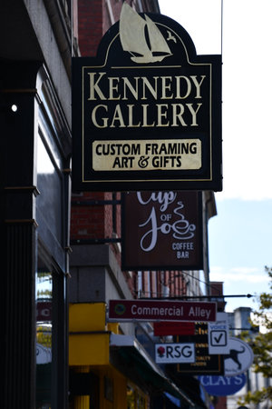 Downtown Portsmouth in New Hampshireの写真素材