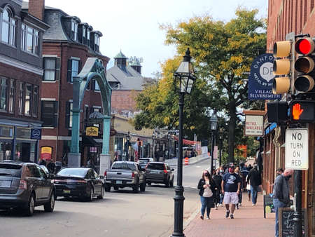 Downtown Portsmouth in New Hampshireの写真素材