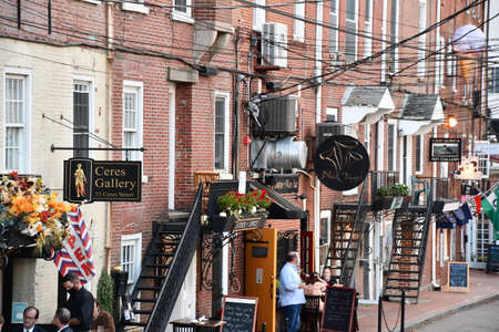 Downtown Portsmouth in New Hampshireの写真素材