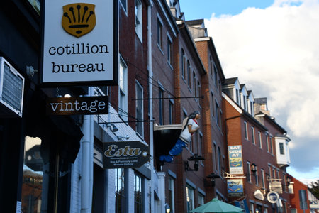 Downtown Portsmouth in New Hampshireの写真素材