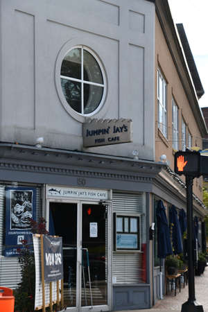 Downtown Portsmouth in New Hampshireの写真素材