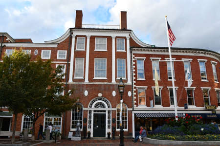 Downtown Portsmouth in New Hampshireの写真素材