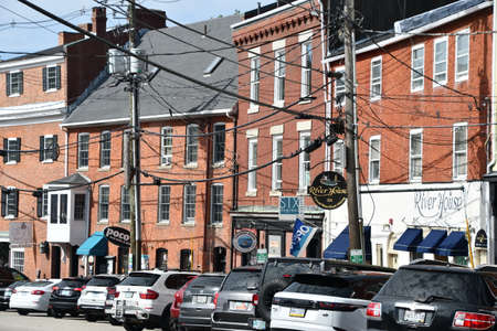 Downtown Portsmouth in New Hampshireの写真素材