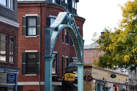 Downtown Portsmouth in New Hampshireの写真素材
