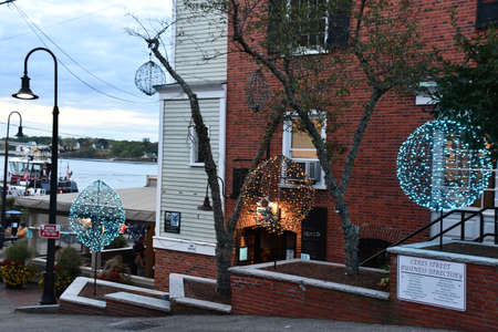 Downtown Portsmouth in New Hampshireの写真素材
