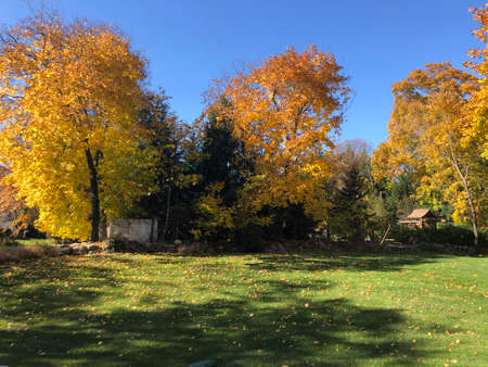 Fall Colors in Connecticut, New England, USAの写真素材