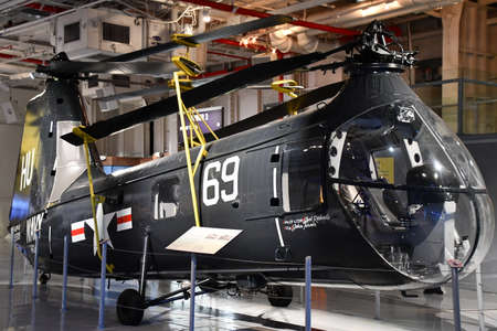 Piasecki Hup-2 Retriever Planeguard Fleet Utility Helicopter at the Intrepid Sea, Air and Space...