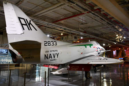 Exhibits at the Intrepid Sea, Air and Space Museum in New York City