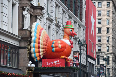 2020 Thanksgiving decor at Macy's flagship store at Herald Square in New Yorkのeditorial素材