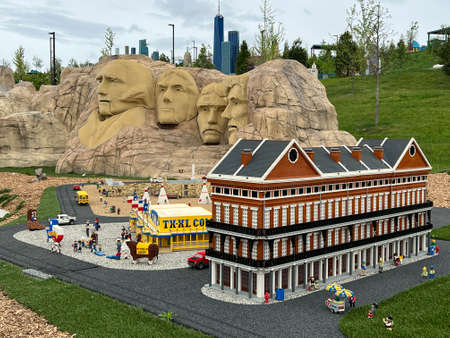 GOSHEN, NY - MAY 14: Miniland at Legoland in Goshen, New York, as seen on May 14, 2022.のeditorial素材