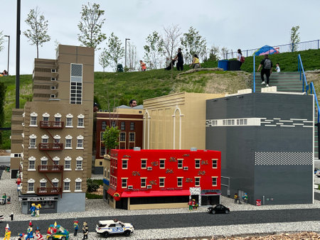 GOSHEN, NY - MAY 14: Miniland at Legoland in Goshen, New York, as seen on May 14, 2022.のeditorial素材