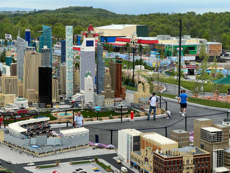 GOSHEN, NY - MAY 14: Miniland at Legoland in Goshen, New York, as seen on May 14, 2022.のeditorial素材