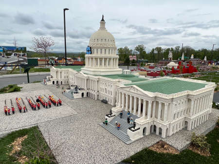 GOSHEN, NY - MAY 14: Miniland at Legoland in Goshen, New York, as seen on May 14, 2022.のeditorial素材