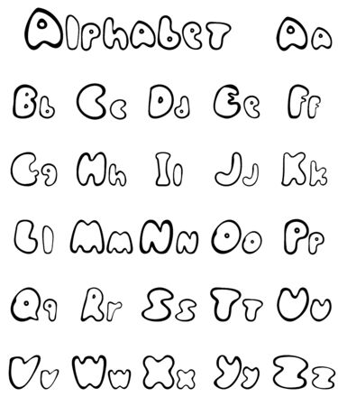 Leters alphabet smooth isolated on white background.のイラスト素材