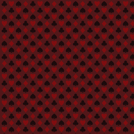 playing, poker, blackjack cards symbol seamless psttern red.のイラスト素材