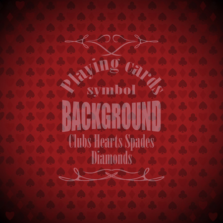 playing, poker, blackjack cards symbol background sample text.のイラスト素材