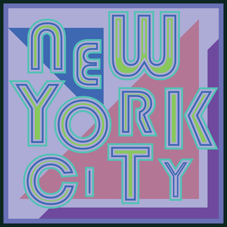 New York City retro vintage typography poster, t-shirt Printing design, vector Badge Applique Label.のイラスト素材