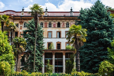 Bellagio city on Lake Como, Italy. Lombardy region. Italian cityscape, european arhitectureのeditorial素材