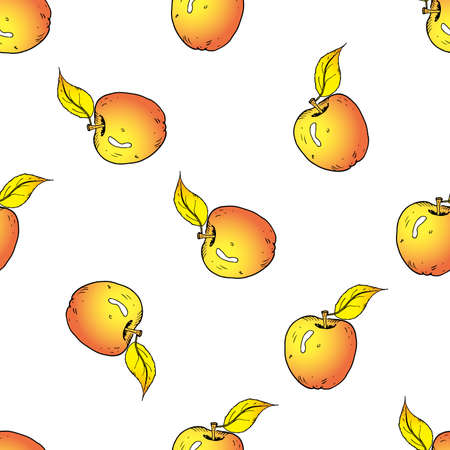Apple seamless pattern.のイラスト素材