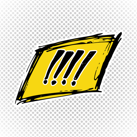 Comic book speech bubble, cartoon sound effect. Hand drawn pop art style sign vector illustrationのイラスト素材