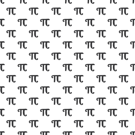 Pi symbol seamless pattern vector illustration. Hand drawn sketched Grunge mathematical signs and formulas, Vector illustration.のイラスト素材