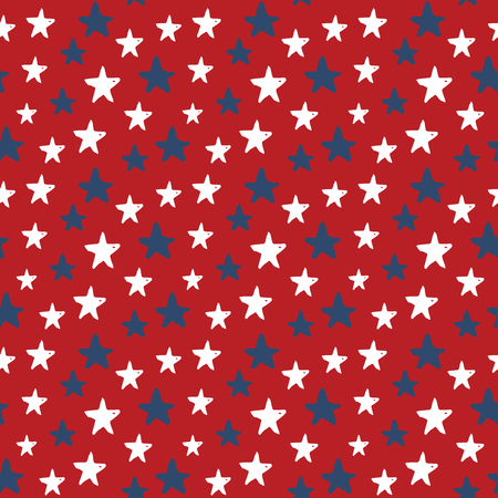 Star seamless pattern, Hand drawn sketched doodle stars, vector illustration.のイラスト素材