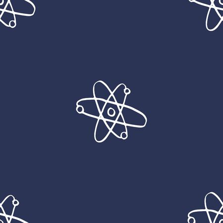 Atom symbol Seamless Pattern hamd drawn. Vector Illustration.のイラスト素材