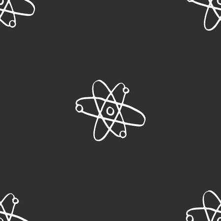 Atom symbol Seamless Pattern hamd drawn. Vector Illustration.のイラスト素材