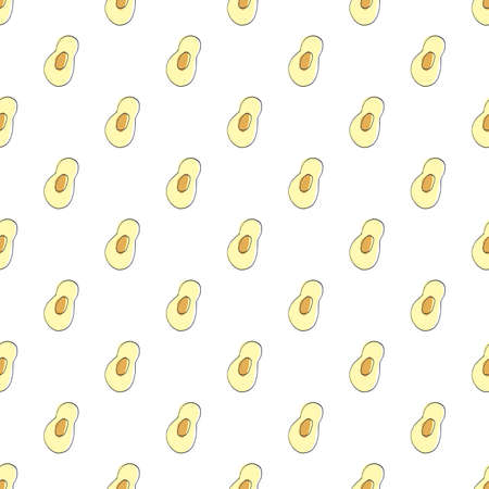 Avocado Vegetables seamless pattern. Vegetarian healthy bio food background, Vegan organic eco...