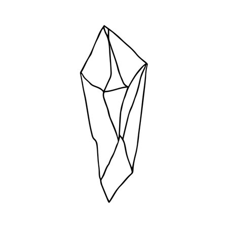 Crystal or natural mineral gemstone. Game UI icon. vector illustration.のイラスト素材