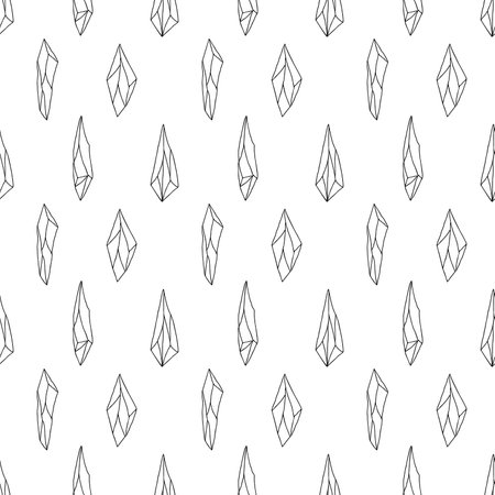 Crystal or natural mineral seamless pattern. vector illustration.のイラスト素材